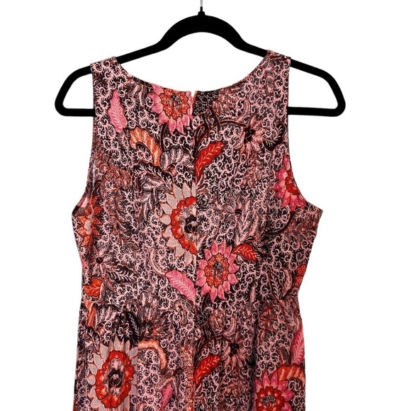 NWT MADEWELL Lace-Up Ruffle-Hem Midi Dress in Bali Blooms - Picture 10 of 13